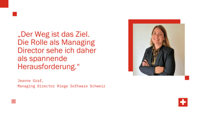 Riege Software begrüßt Jeanne Graf als neue Geschäftsführerin in der Schweiz